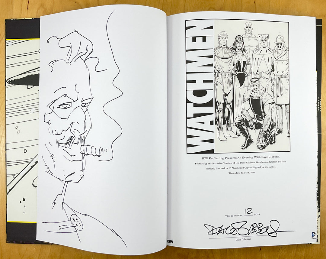 Dave Gibbons Watchmen Artifact Edition - "An Evening with Dave Gibbons" Variant Edition - Signed with a Drawing