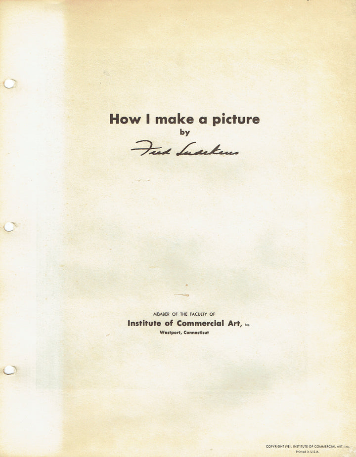 How I Make A Picture by Fred Ludekens (Famous Artists Advanced Program)