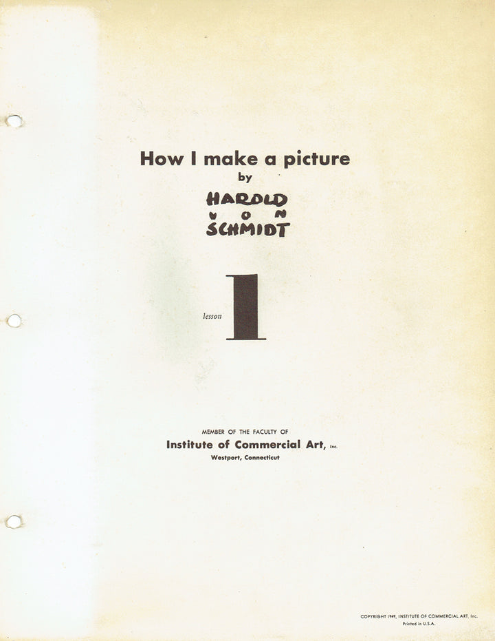 How I Make A Picture by Harold Von Schmidt (Famous Artists Advanced Program)