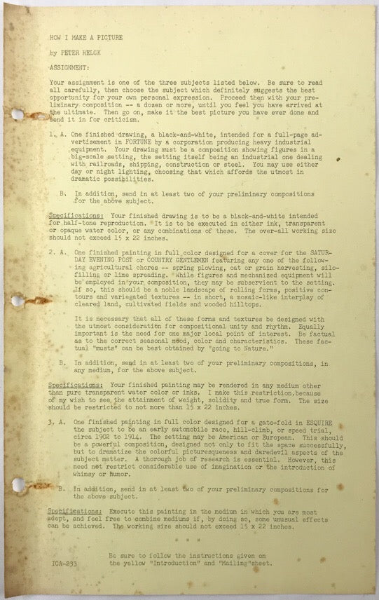 How I Make A Picture by Peter Helck - Famous Artists Advanced Program