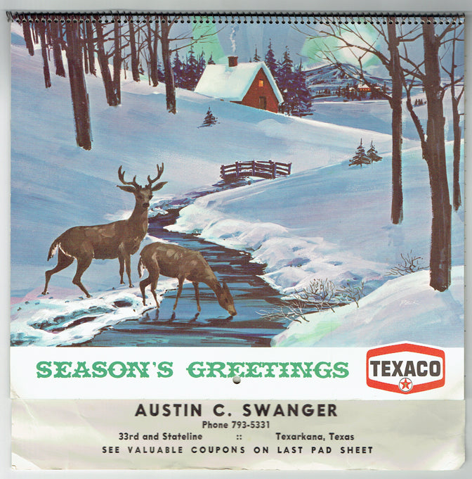 1967 Texaco Dealer Calendar