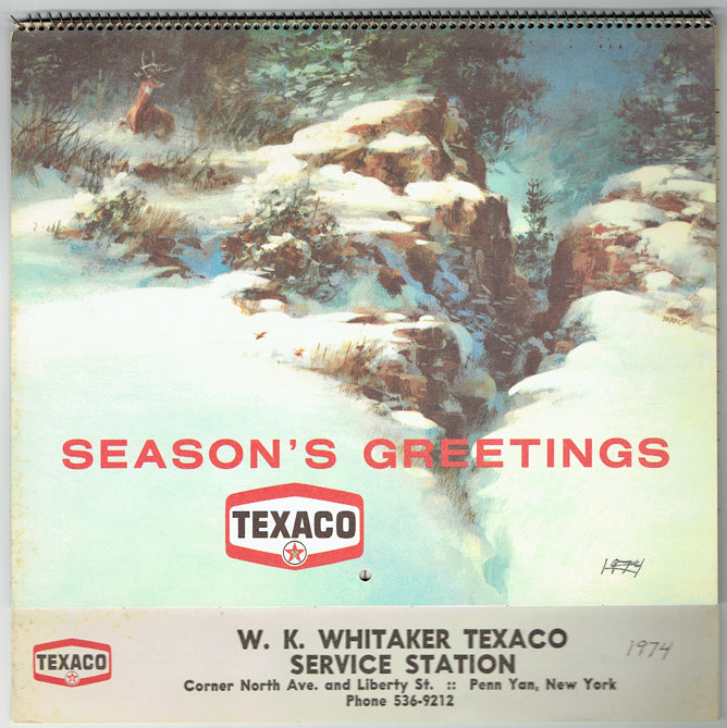 1974 Texaco Dealer Calendar
