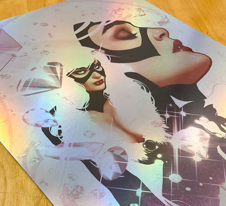 Black Cat - Signed Foil Print