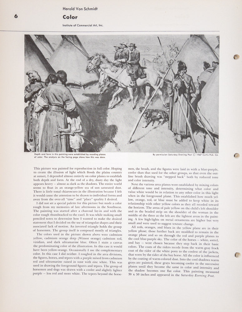 How I Make A Picture by Harold Von Schmidt - Famous Artists Advanced Program