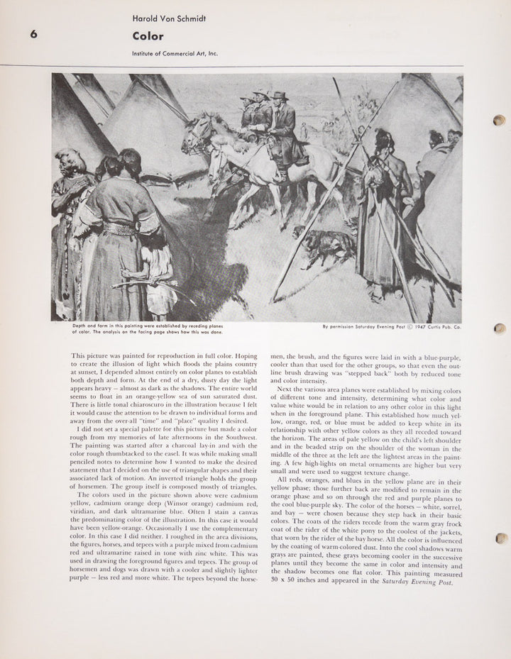 How I Make A Picture by Harold Von Schmidt - Famous Artists Advanced Program