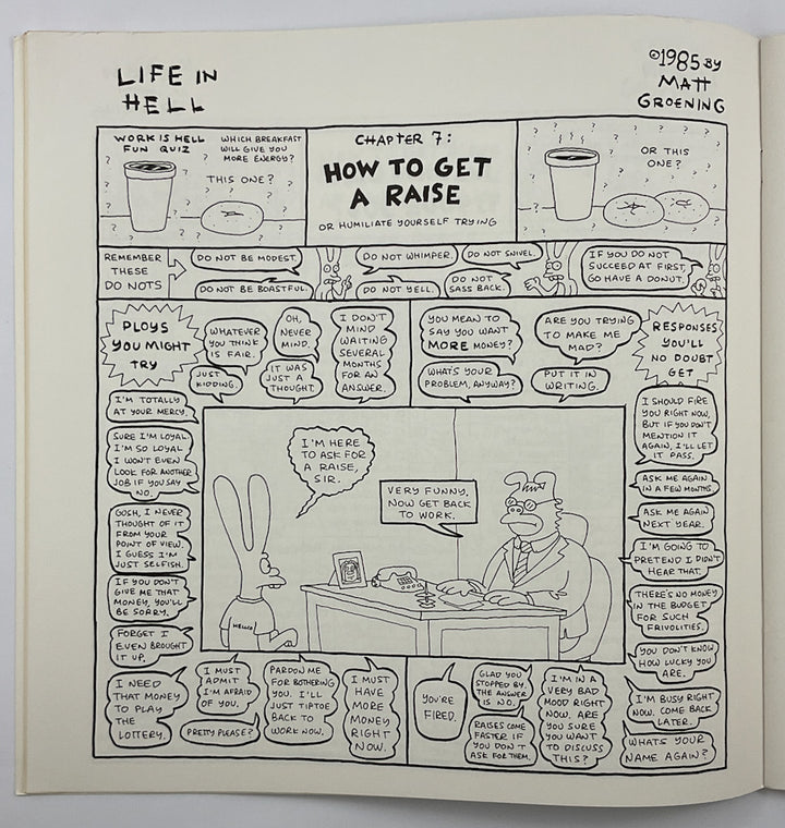 Work is Hell: A Cartoon Book by Matt Groening (1985) First Printing (Near Fine)