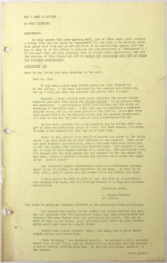 How I Make A Picture by Fred Ludekens - Famous Artists Advanced Program