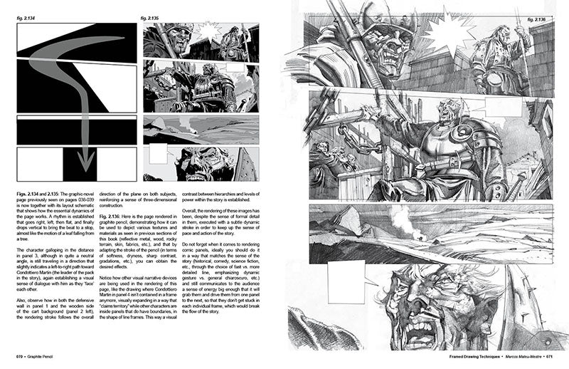 Framed Drawing Techniques - Signed by the artist