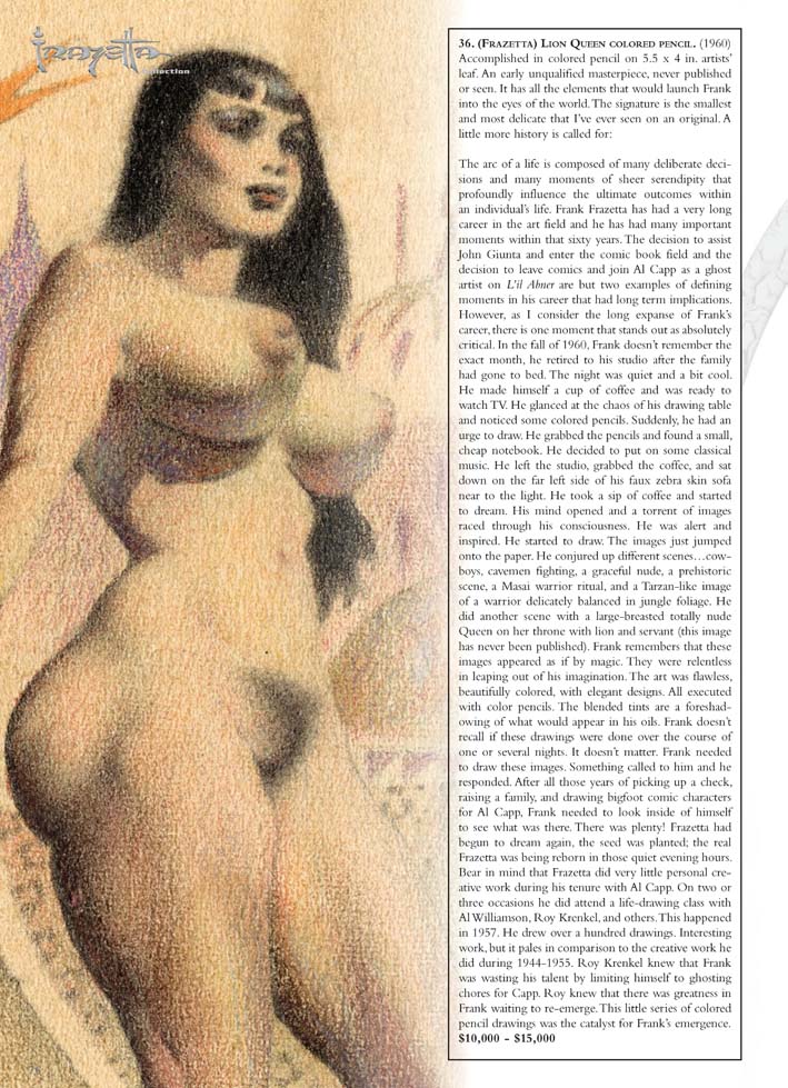 Doc Dave Winiewicz Frazetta Collection - Auction Catalog - Signed & Numbered