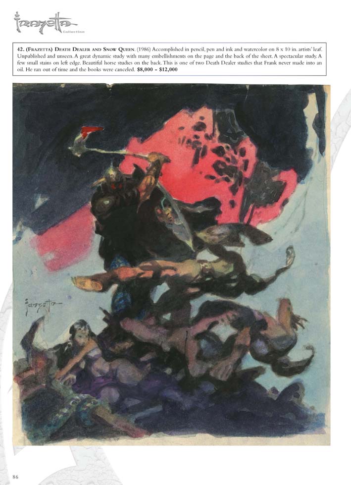 Doc Dave Winiewicz Frazetta Collection - Auction Catalog - Signed & Numbered