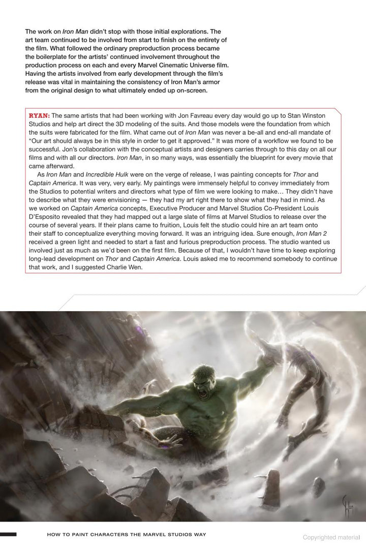 How to Paint Characters the Marvel Studios Way - Signed by Ryan Meinerding