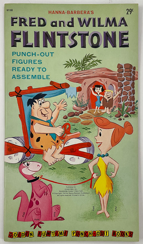 Hanna-Barbera's Fred and Wilma Flintstone Punch-Out Figures Ready to Assemble