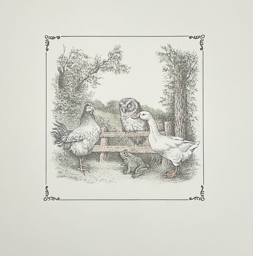 Owl on the Fence - A Kiss for Little Bear - Limited Edition Print