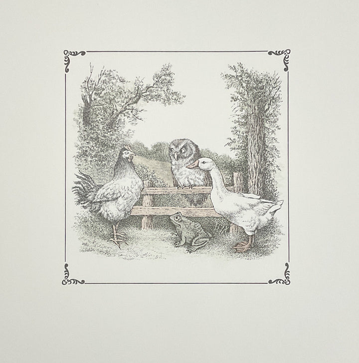 Owl on the Fence - A Kiss for Little Bear - Limited Edition Print