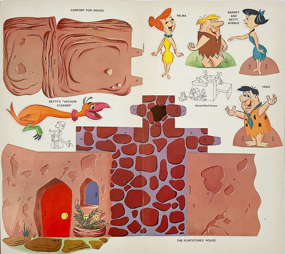 Hanna-Barbera's Fred and Wilma Flintstone Punch-Out Figures Ready to Assemble