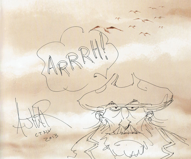 No Pirates Allowed! Said Library Lou - 1st Printing Signed with a Drawing