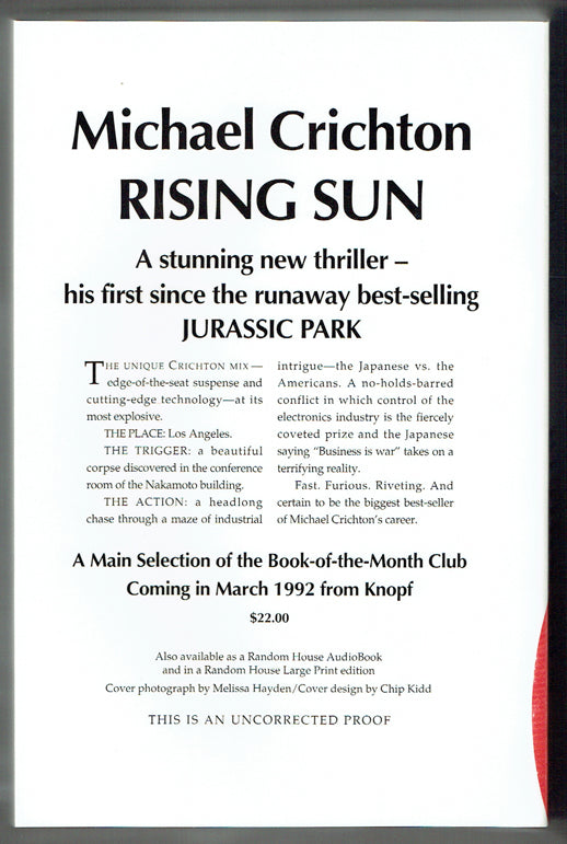 Rising Sun - Signed Advance Reader's Copy