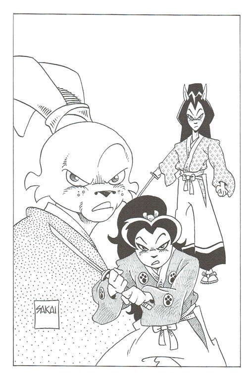 Usagi Yojimbo Coloring Book - Signed by the Artist with A Drawing