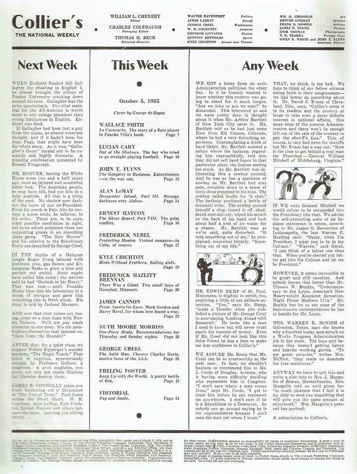 Collier's, The National Weekly October 5, 1935
