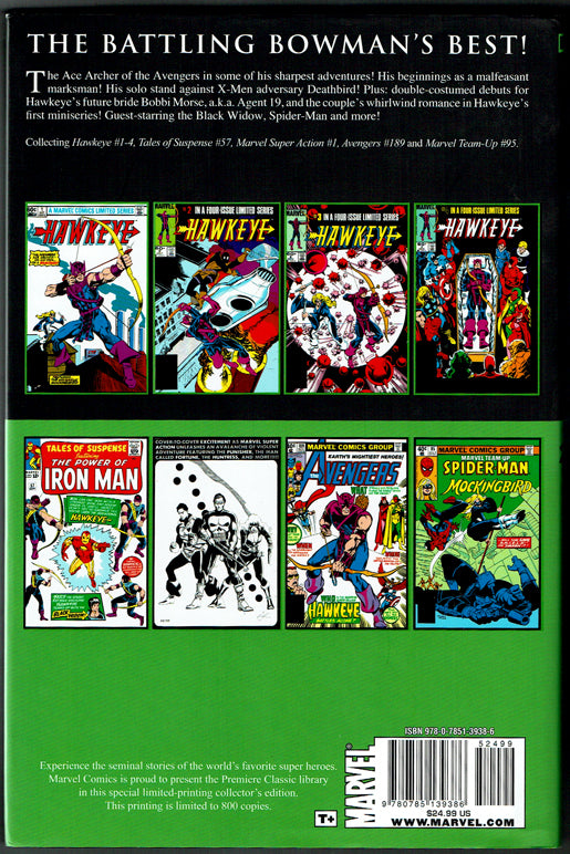 Marvel Premiere Classic Vol. 22 Avengers: Hawkeye - Ltd Direct Market Edition