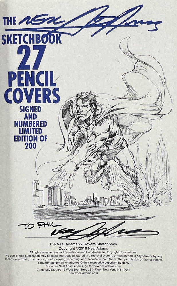 The Neal Adams 27 Covers Sketchbook - Inscribed