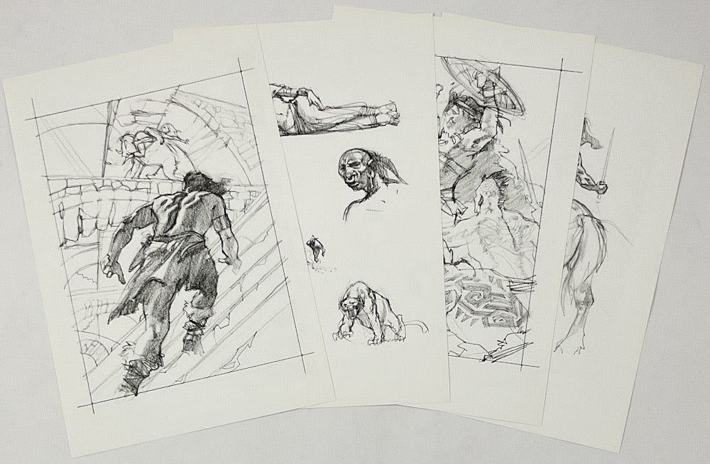 Robert E. Howard's Conan (1935): A portfolio of sketches by Gregory Manchess - Numbered
