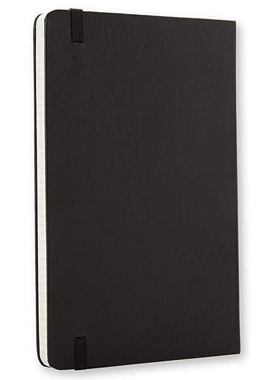 Moleskine Classic Notebook, Large, Squared, Black, Hard Cover (5 x 8.25)