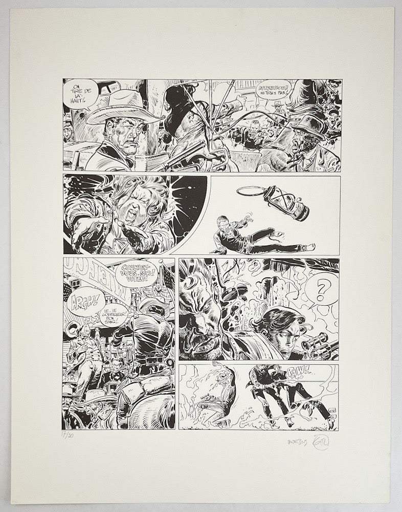 Moebius メビウス Jean Giraud 直筆サイン入り　ポストカード Crossroads - Limited Edition Print (Signed) by Moebius (Jean