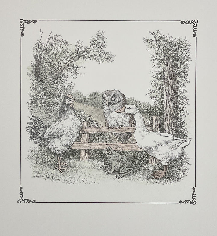 Owl on the Fence - A Kiss for Little Bear - Limited Edition Print
