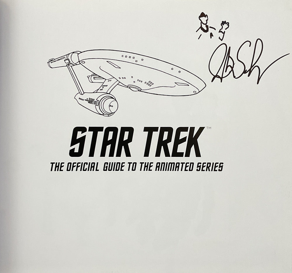 Star Trek: The Official Guide to the Animated Series - Signed with a Drawing
