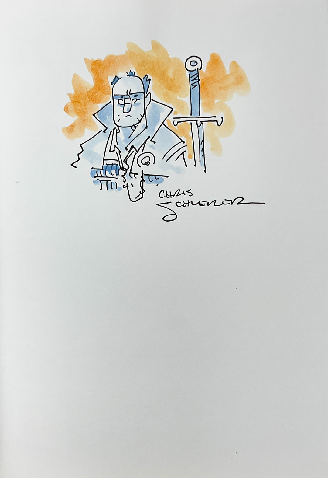 Chris Schweizer Sketchbooks - Signed with a Color Drawing