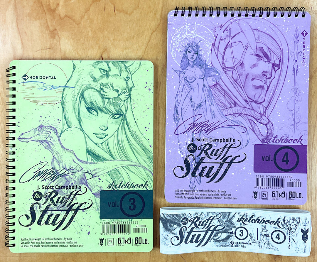 J. Scott Campbell's The Ruff Stuff Sketchbook Set of Volumes 3 and 4