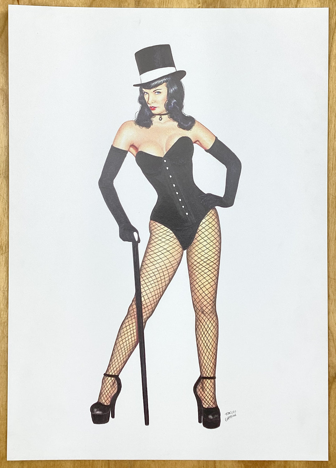Bettie Page in Top Hat