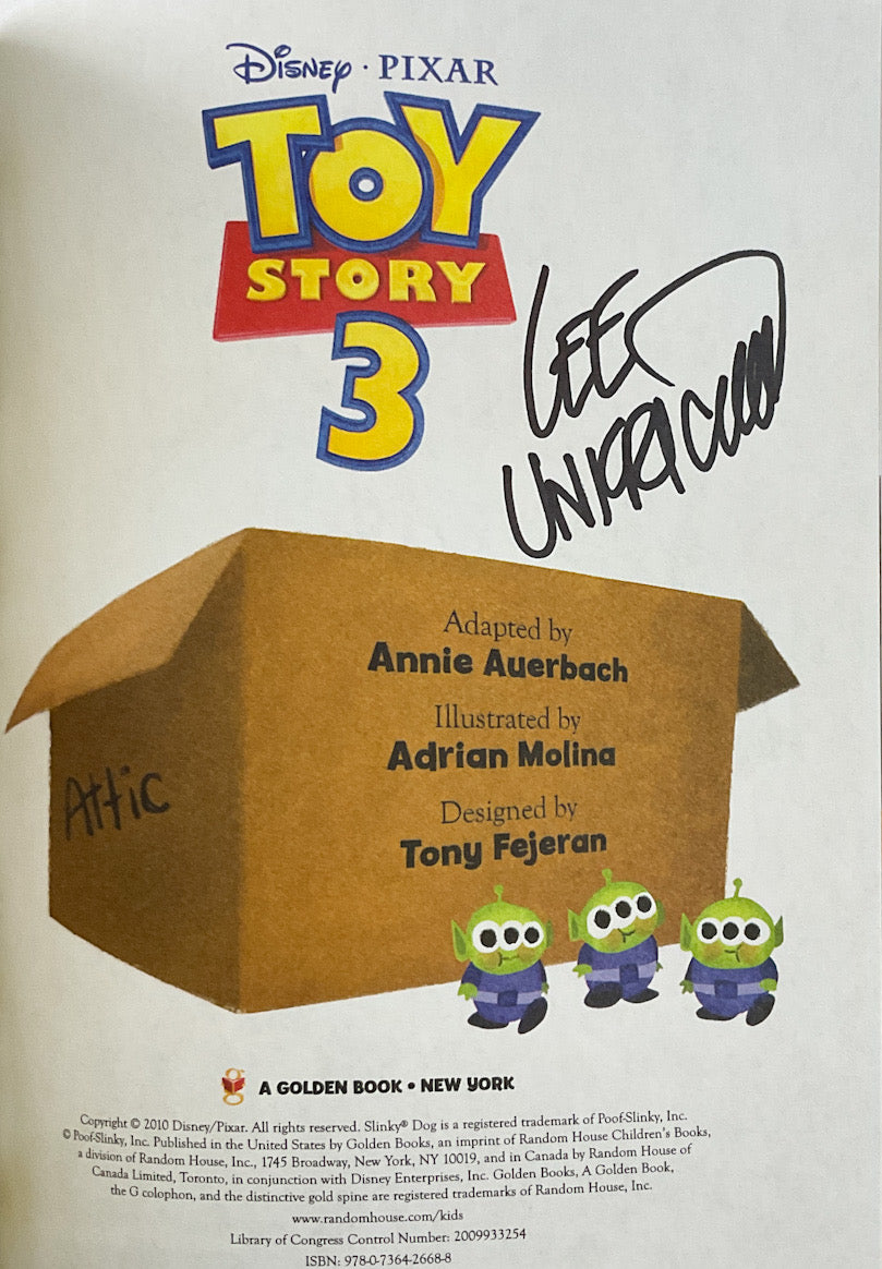 Toy Story 3: A Little Golden Book - Signed by Lee Unkrich