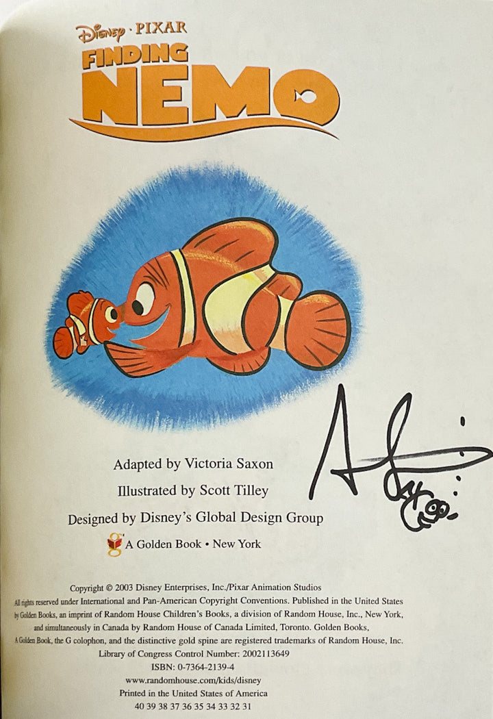 Finding Nemo: A Little Golden Book - Signed by Andrew Stanton with a Doodle