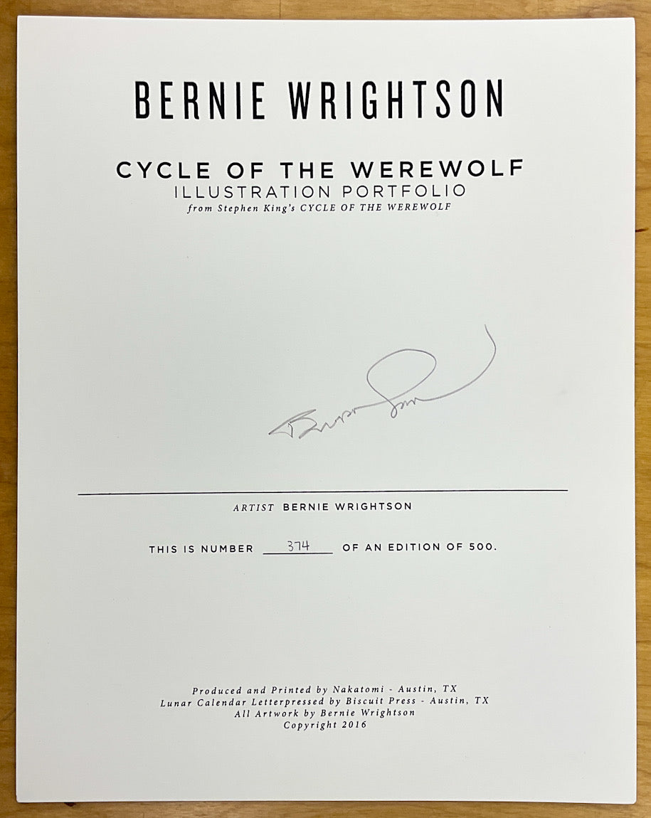 Cycle of the Werewolf Portfolio Set - Signed & Numbered