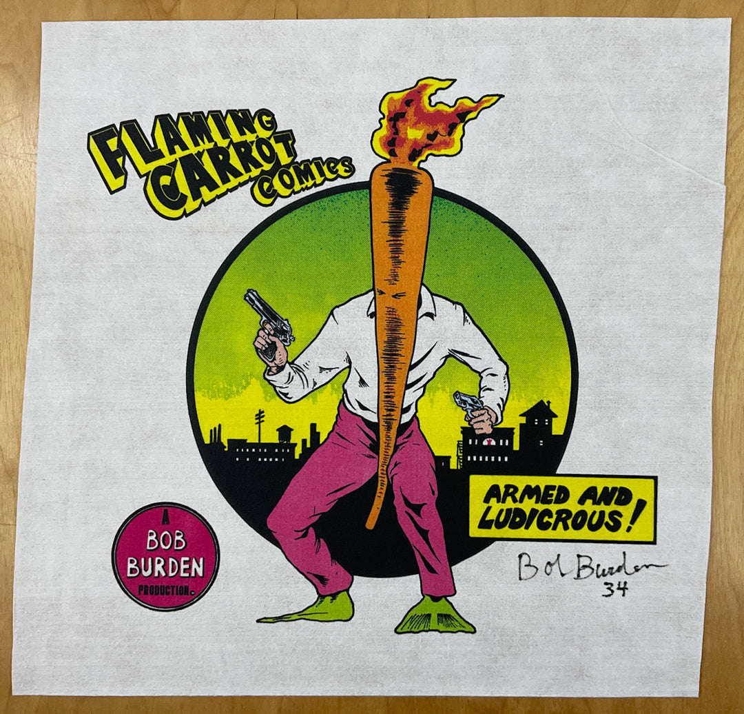 Flaming Carrot: Armed and Ludicrous - Signed & Numbered Print on Fabric