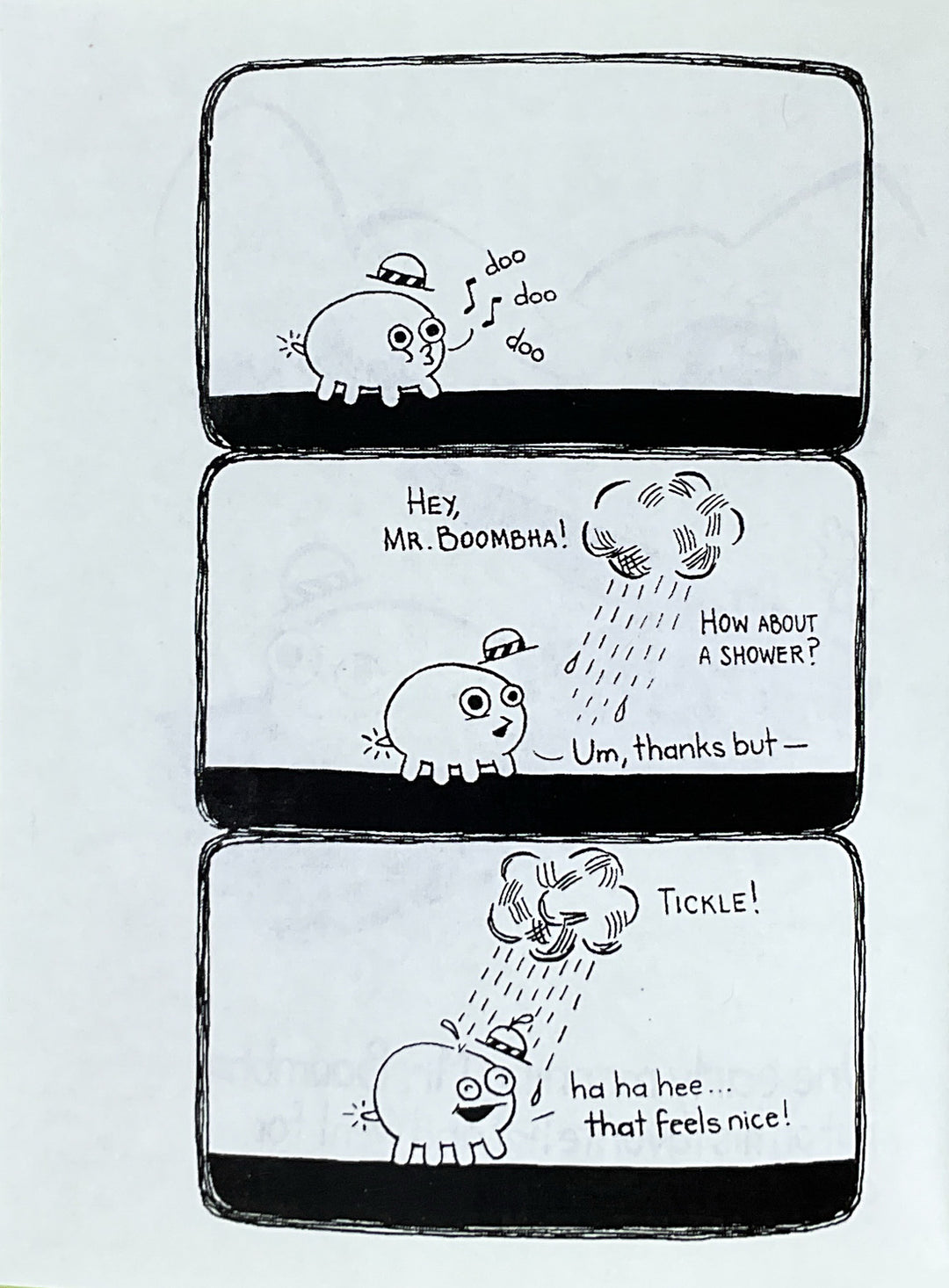 Mr. Boombha Goes for a Walk - Inscribed with a Drawing