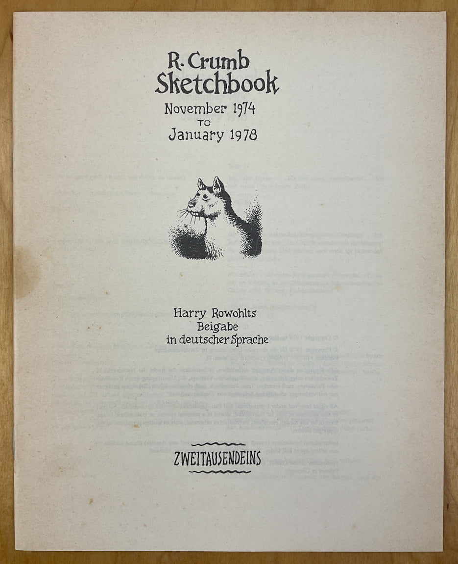 R. Crumb Sketchbook Nov. 1974 to Jan. 1978
