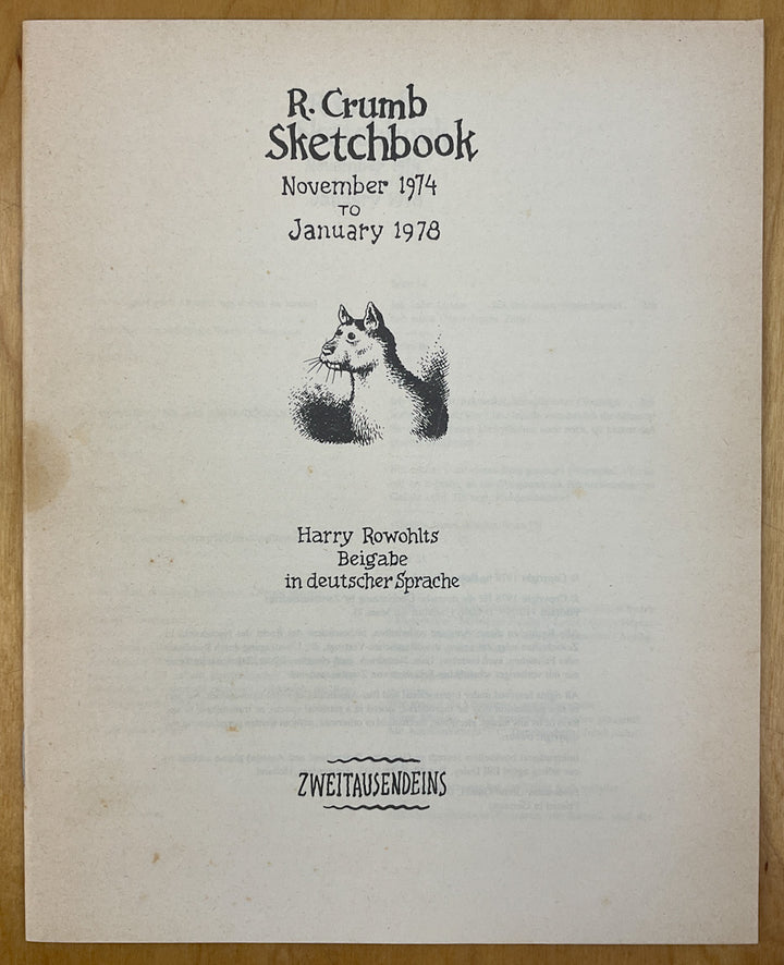 R. Crumb Sketchbook Nov. 1974 to Jan. 1978
