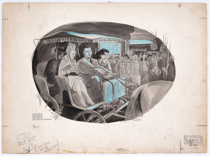 On the Hollywood Front: Stars Arrive by Horse & Buggy for Dimout Premier at Hawaii Theatre