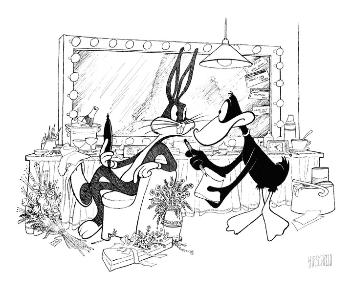 Bugs Bunny and Daffy Duck in a Dressing Room - Signed, Limited Edition Lithograph