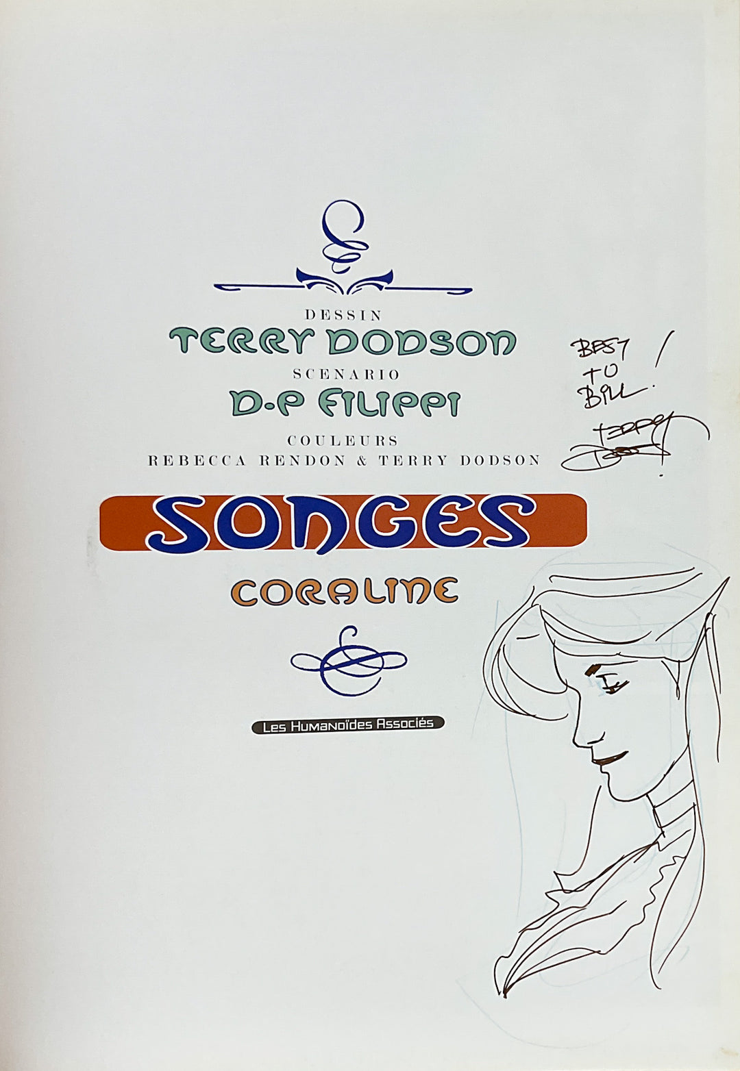 Songes, Tome 1: Coraline - Inscribed with a Drawing