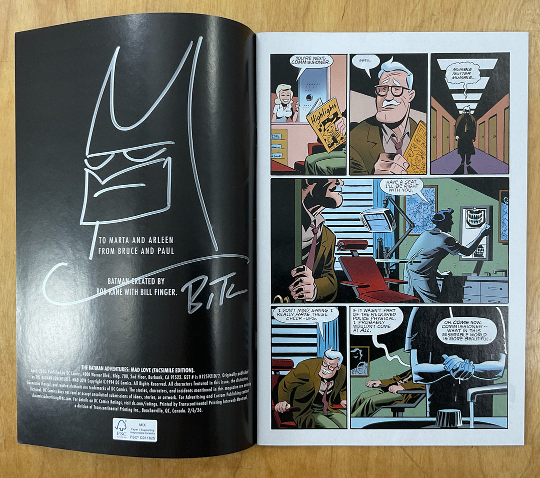 The Batman Adventures: Mad Love Special Facsimile Edition - Signed & Remarqued Twice