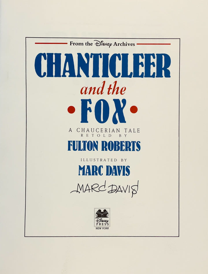 Chanticleer and the Fox - Signed by Marc Davis
