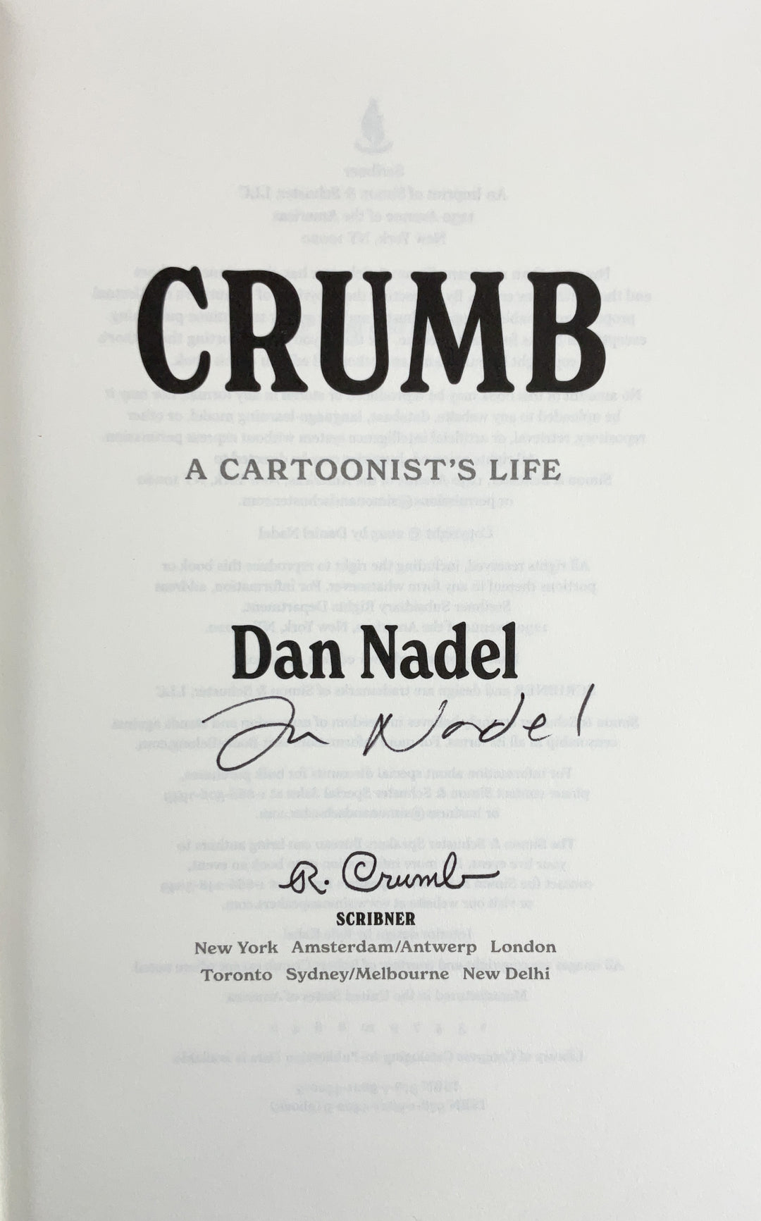 Crumb: A Cartoonist's Life - Signed First