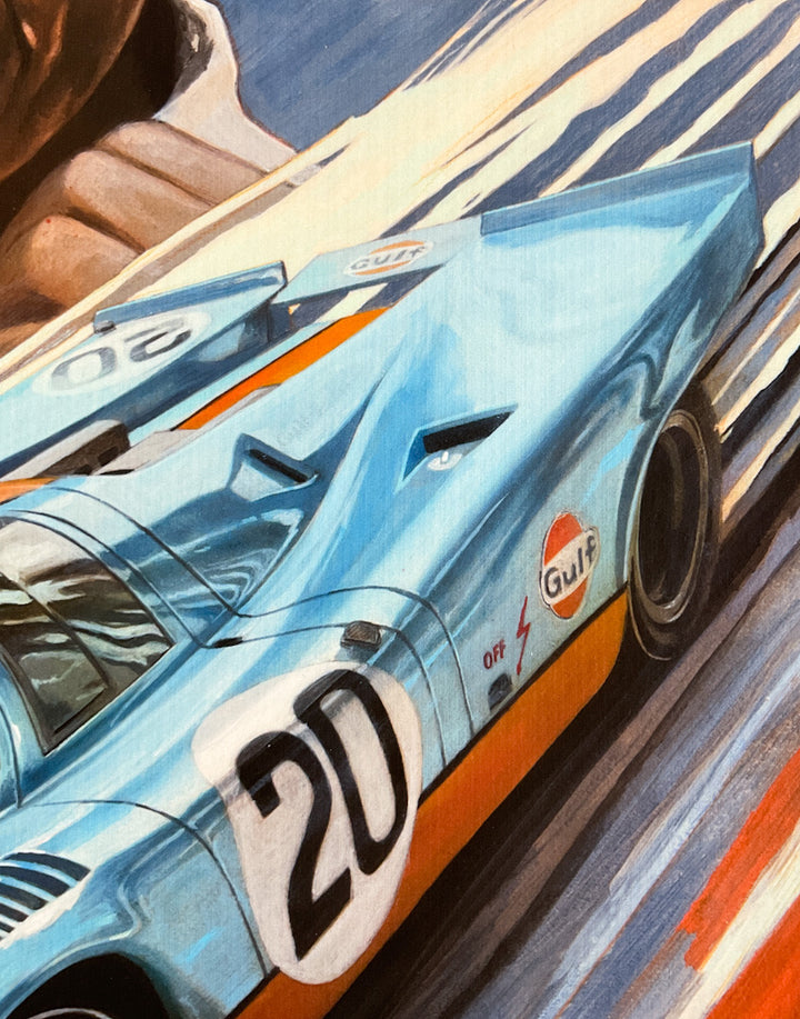 Steve McQueen Le Mans Signed & Numbered Giclee Print