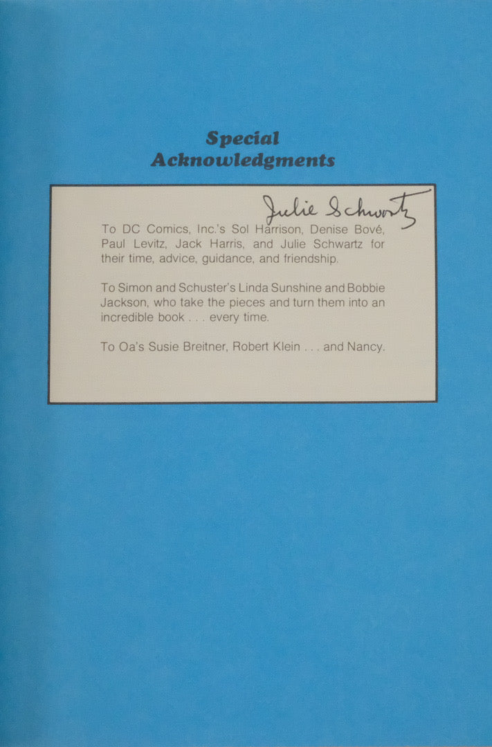 Mysteries in Space: The Best of DC Science Fiction Comics (1980) First Printing Signed by Murphy Anderson and Julius Schwartz