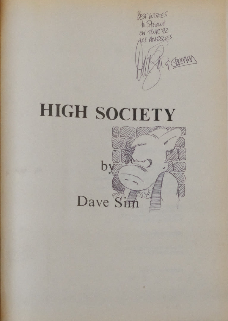 Cerebus, Book 2: High Society - Inscribed with a Drawing