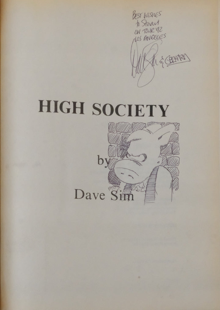 Cerebus, Book 2: High Society - Inscribed with a Drawing